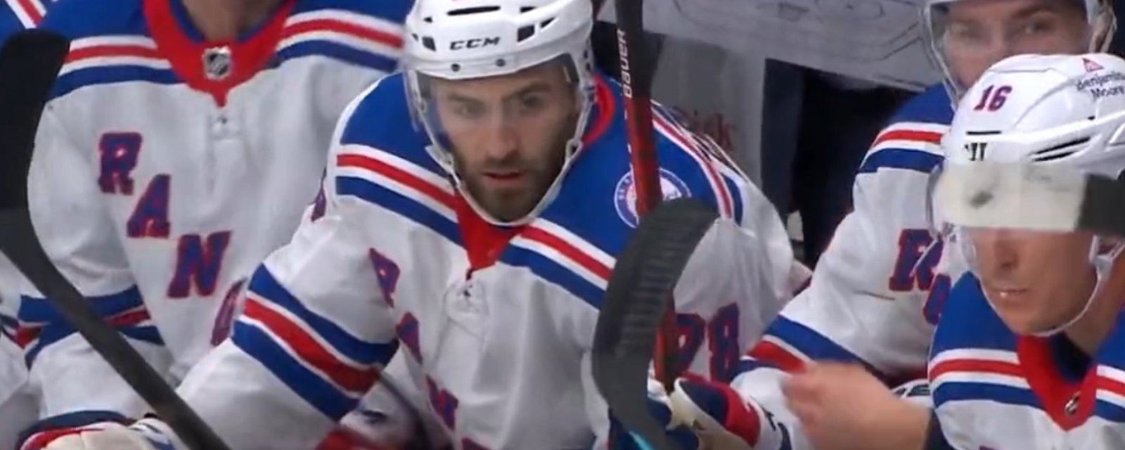 Son of 9/11 first responder plays his first NHL game for the New York Rangers.
