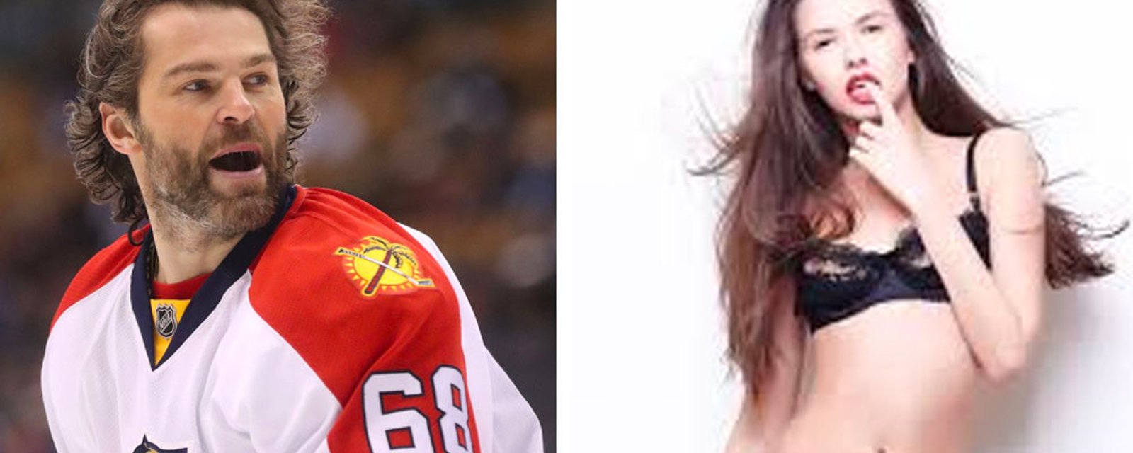 Jagr shares photo of himself and his 28 year old swimsuit model girlfriend