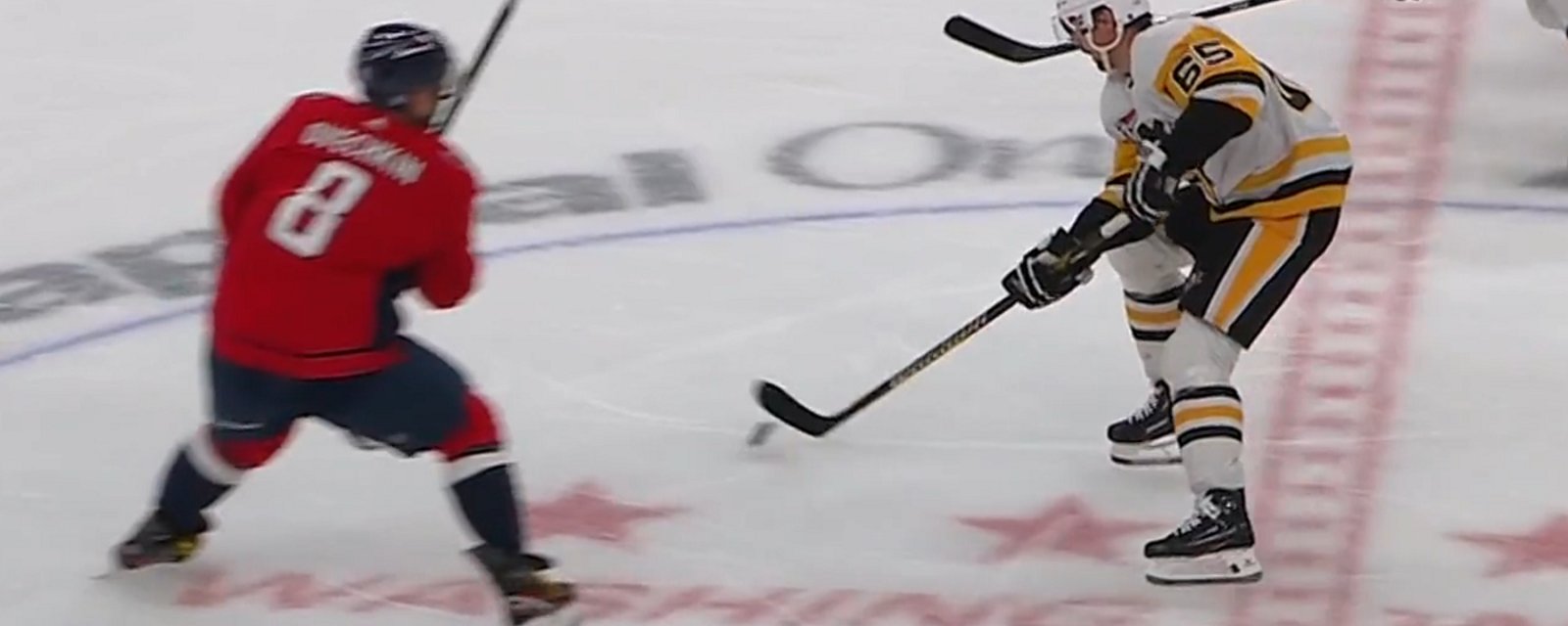 Ovechkin welcomes Karlsson to the rivalry with a huge hit.