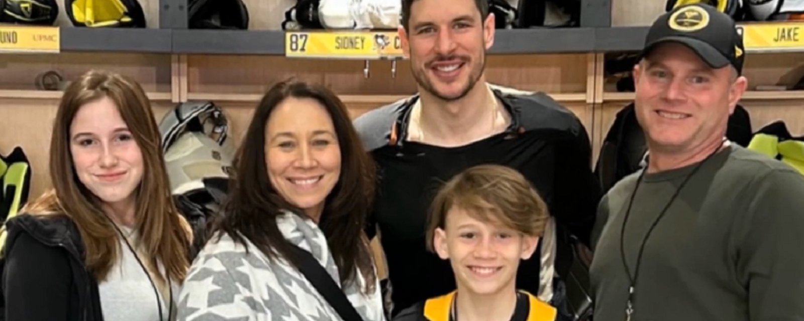 Sidney Crosby makes a sick boy's wish come true.