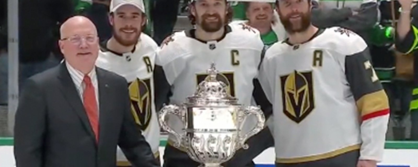 Stone, Pietrangelo, Smith and the Golden Knights do NOT touch the Clarence Campbell Bowl