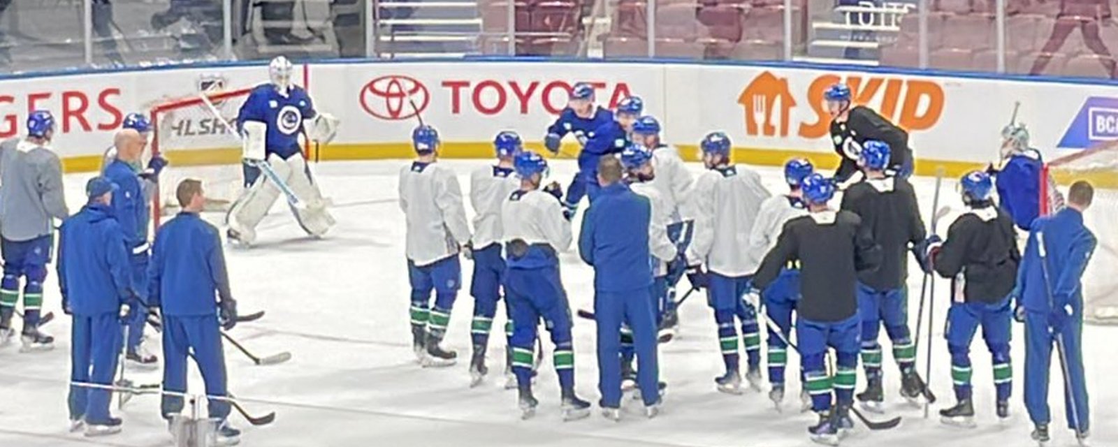 Canucks teammates come to blows during practice!