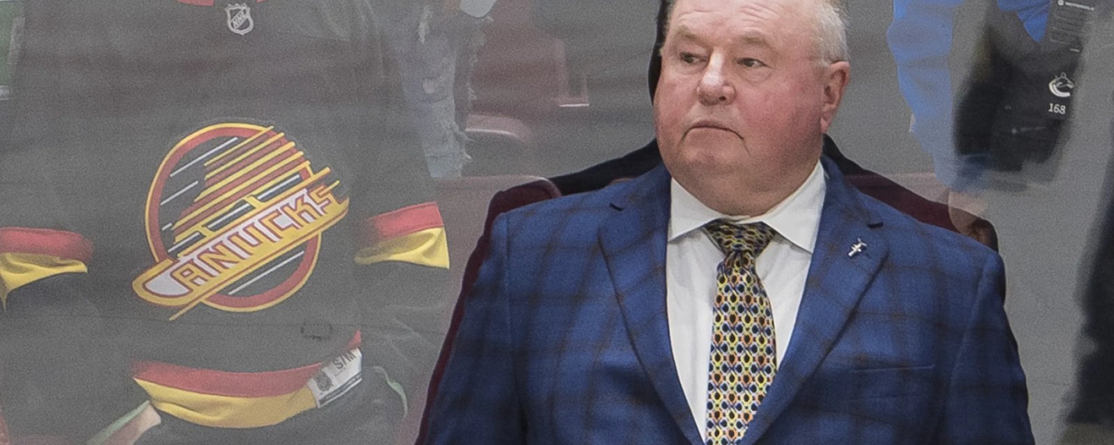 Bruce Boudreau takes a shot at Canucks' management in final post-game interview.