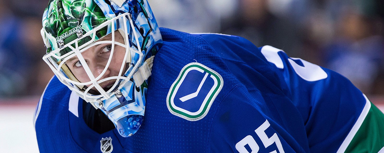 Concern for Thatcher Demko after he leaves game early.
