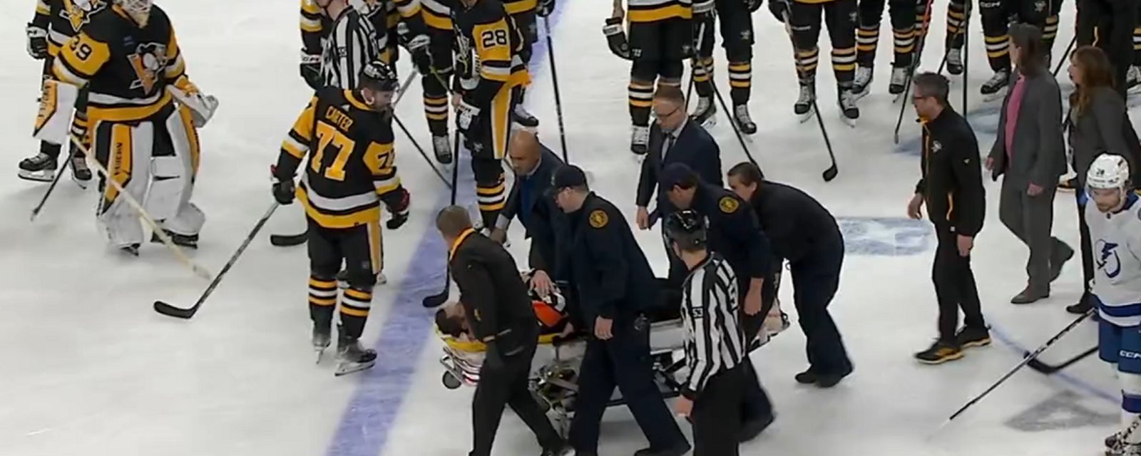 NHL issues update on injured referee Steve Kozari.