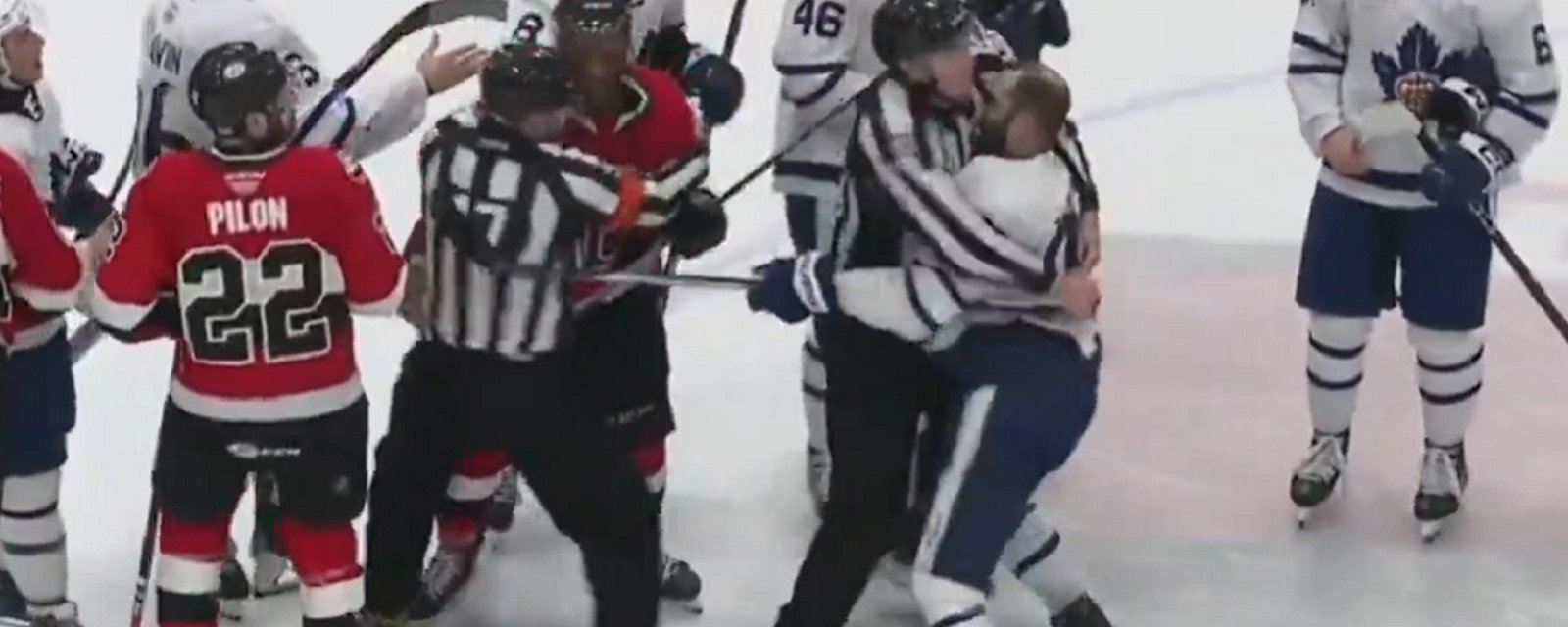 Kyle Clifford snaps and attacks opponent in handshake line.