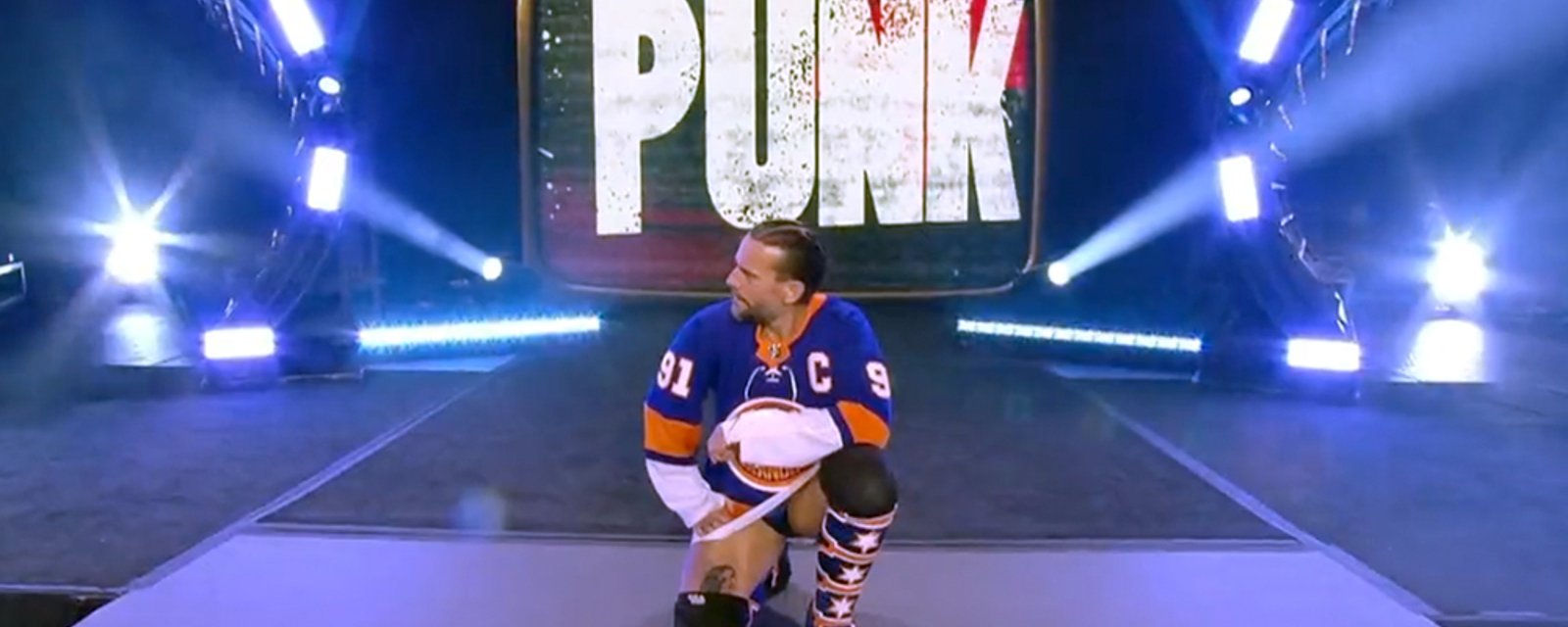 CM Punk gives it to Islanders fans on last night's AEW broadcast