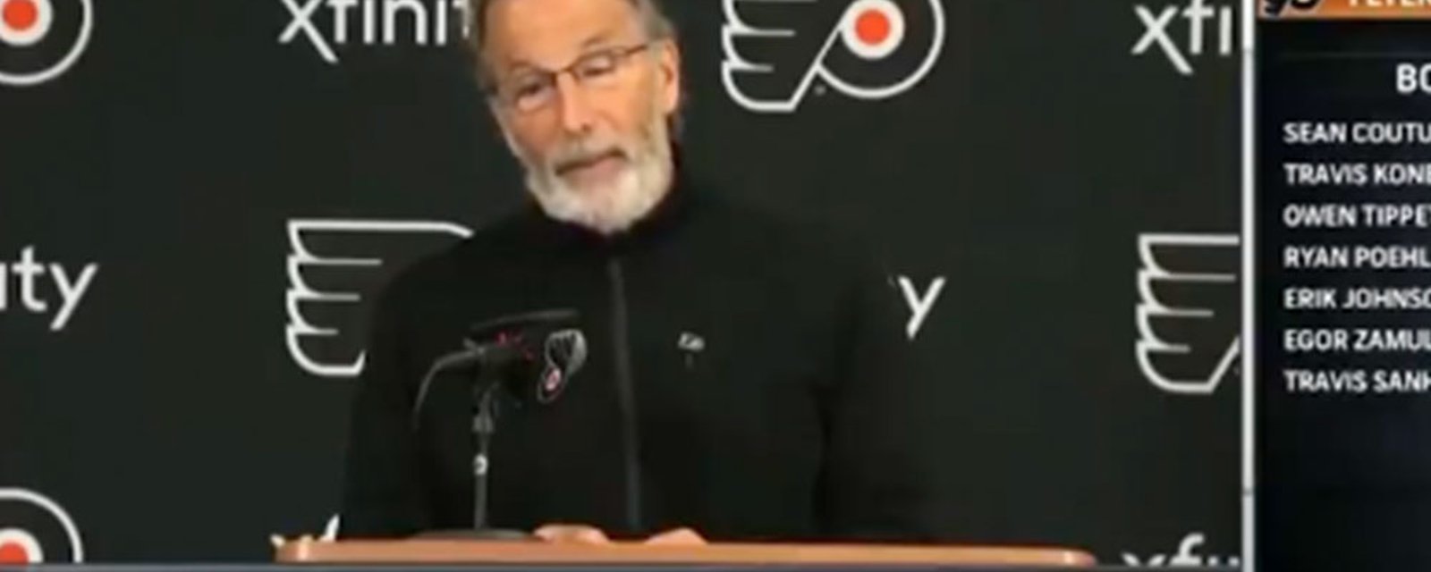 Tortorella didn't know about Red Wings score until after he pulled the goalie