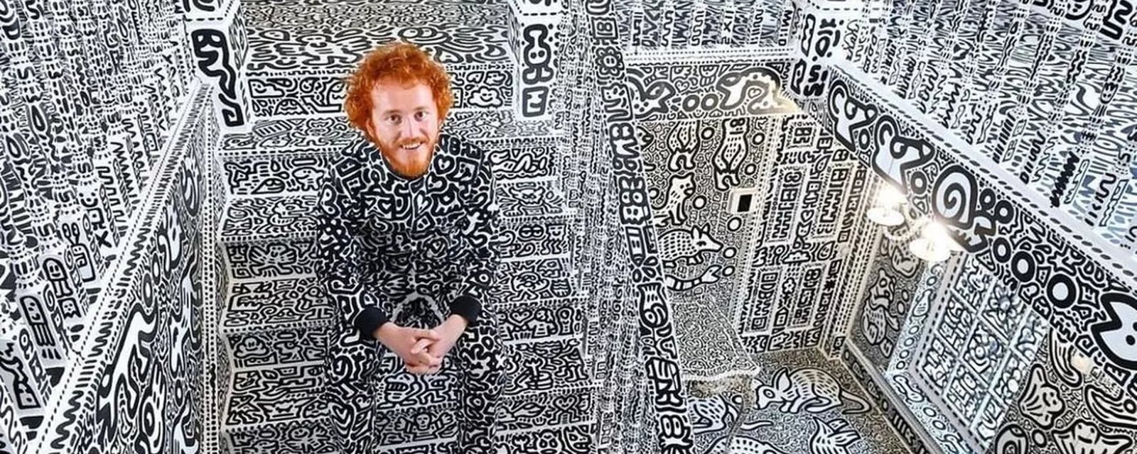 Cet artiste britannique a recouvert toute sa maison de gribouillages