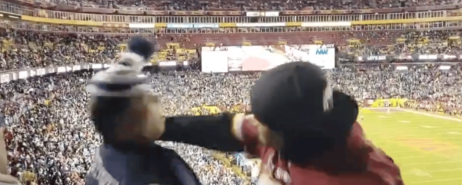VIDEO: Cowboys fan sucker punched by bitter Commanders fan 