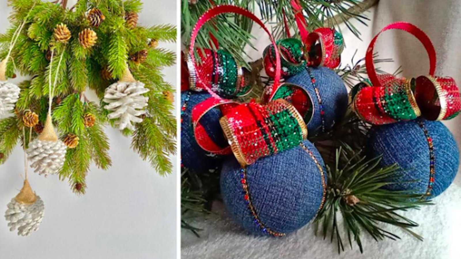 10 ornements de Noël fabriqués avec des matériaux de récupération