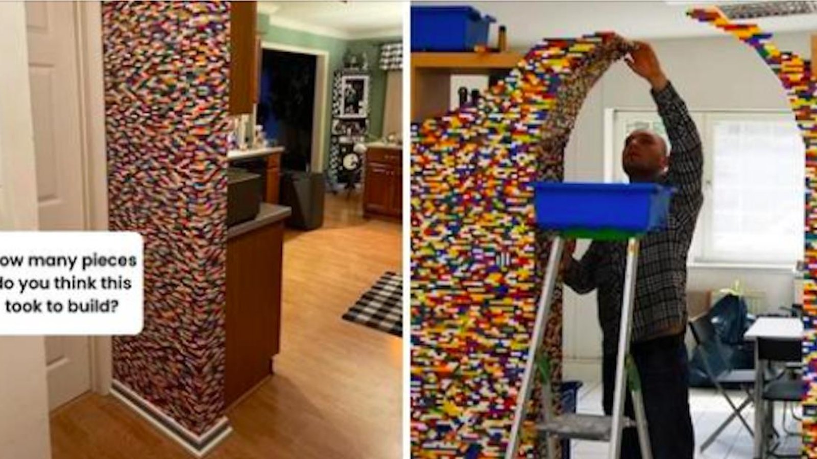 Une tendance qui se dessine: des murs grandeur nature faits avec des blocs LEGO
