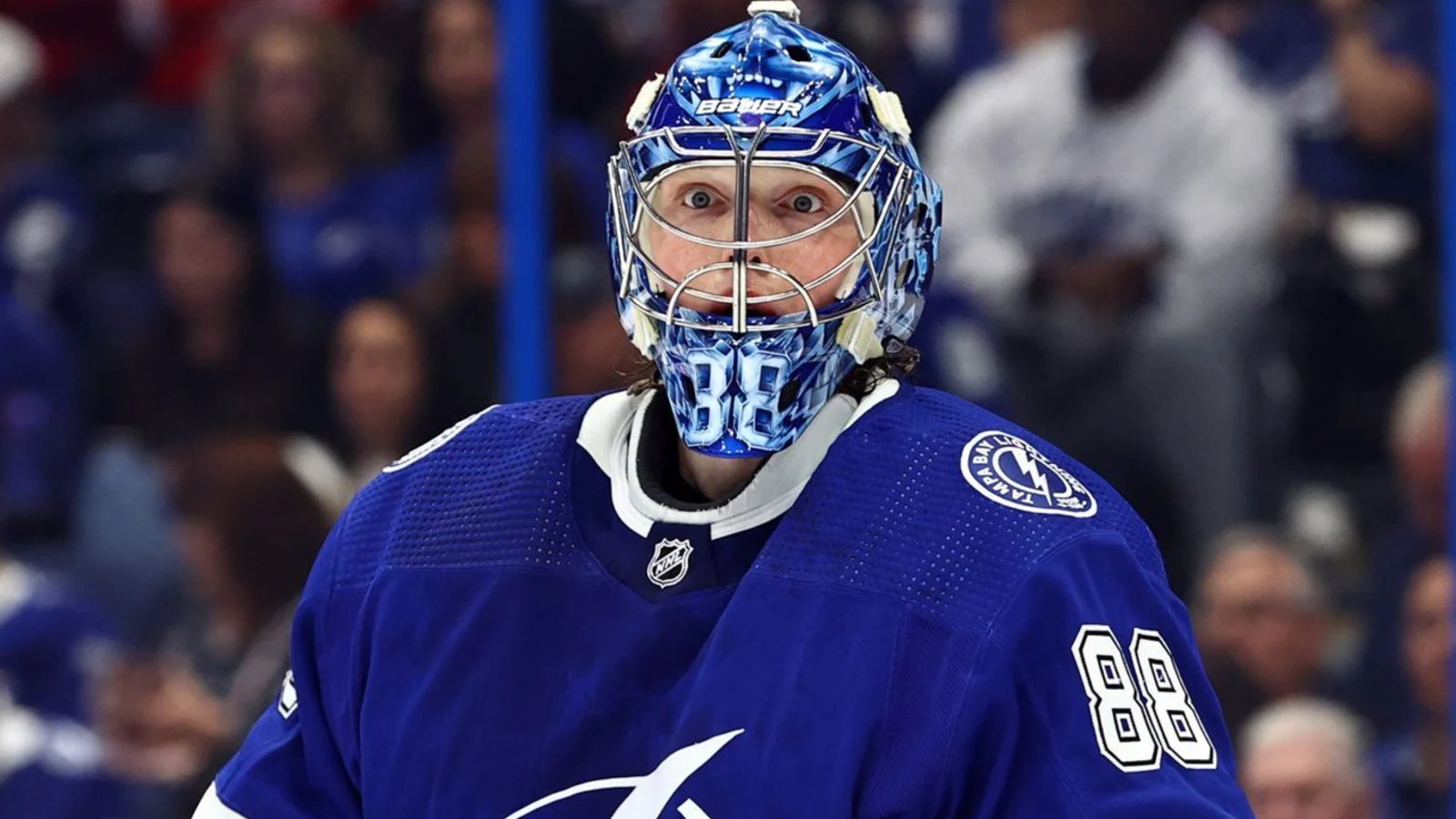 Andrei Vasilevskiy dévoile son nouveau masque complètement fou