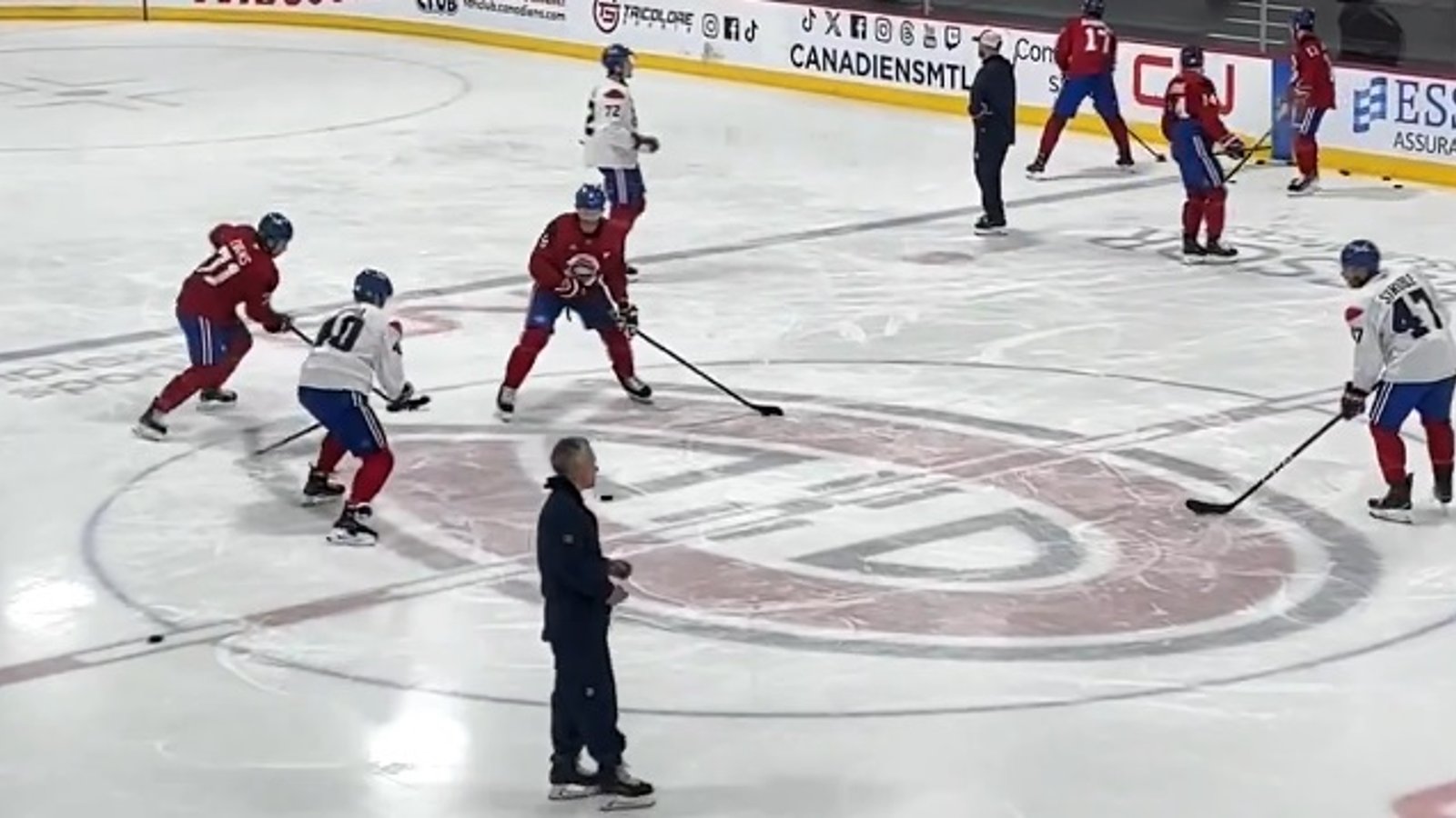 Cinq joueurs du Canadien brillaient par leur absence à l'entraînement