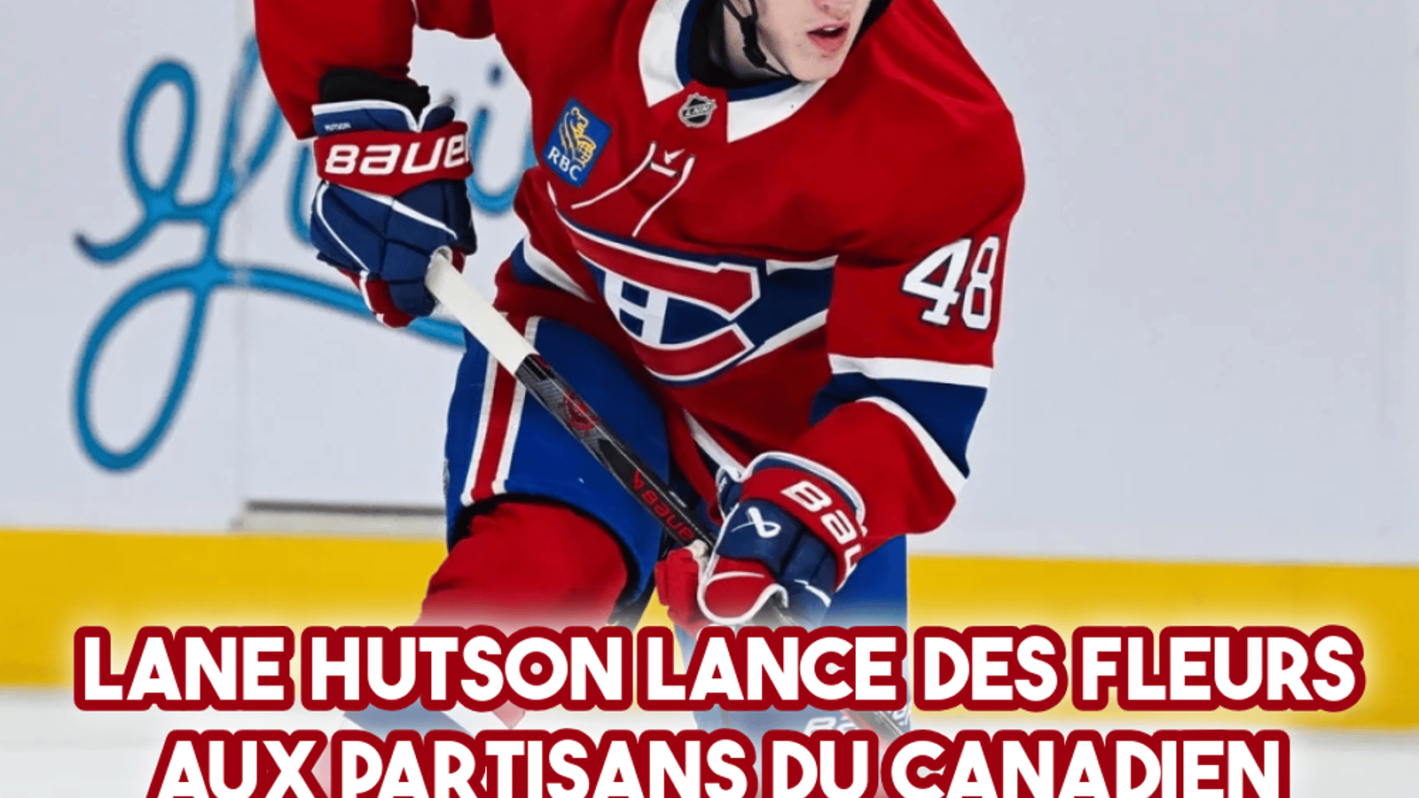 Lane Hutson lance des fleurs aux partisans du Canadien