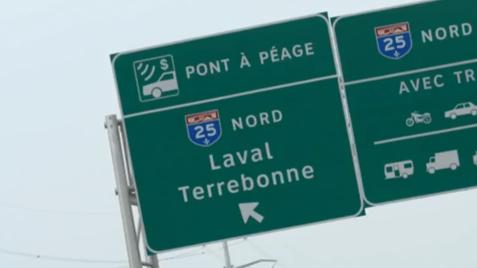 Augmentation du coût du péage sur le pont de l'autoroute 25 entre Montréal et Laval