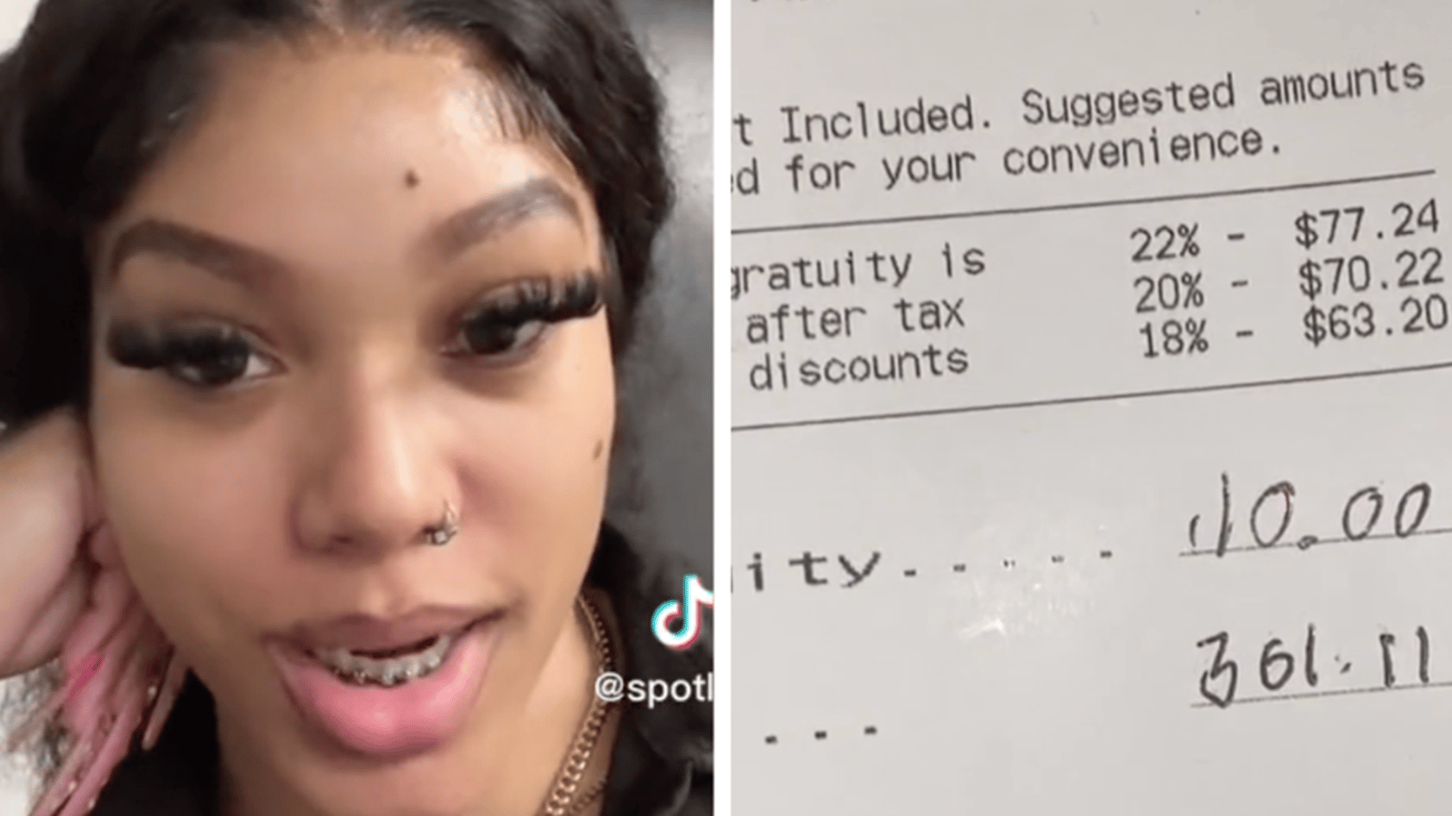 Une serveuse furieuse d'avoir reçu un pourboire de 10$ donné par un groupe de 21 clients