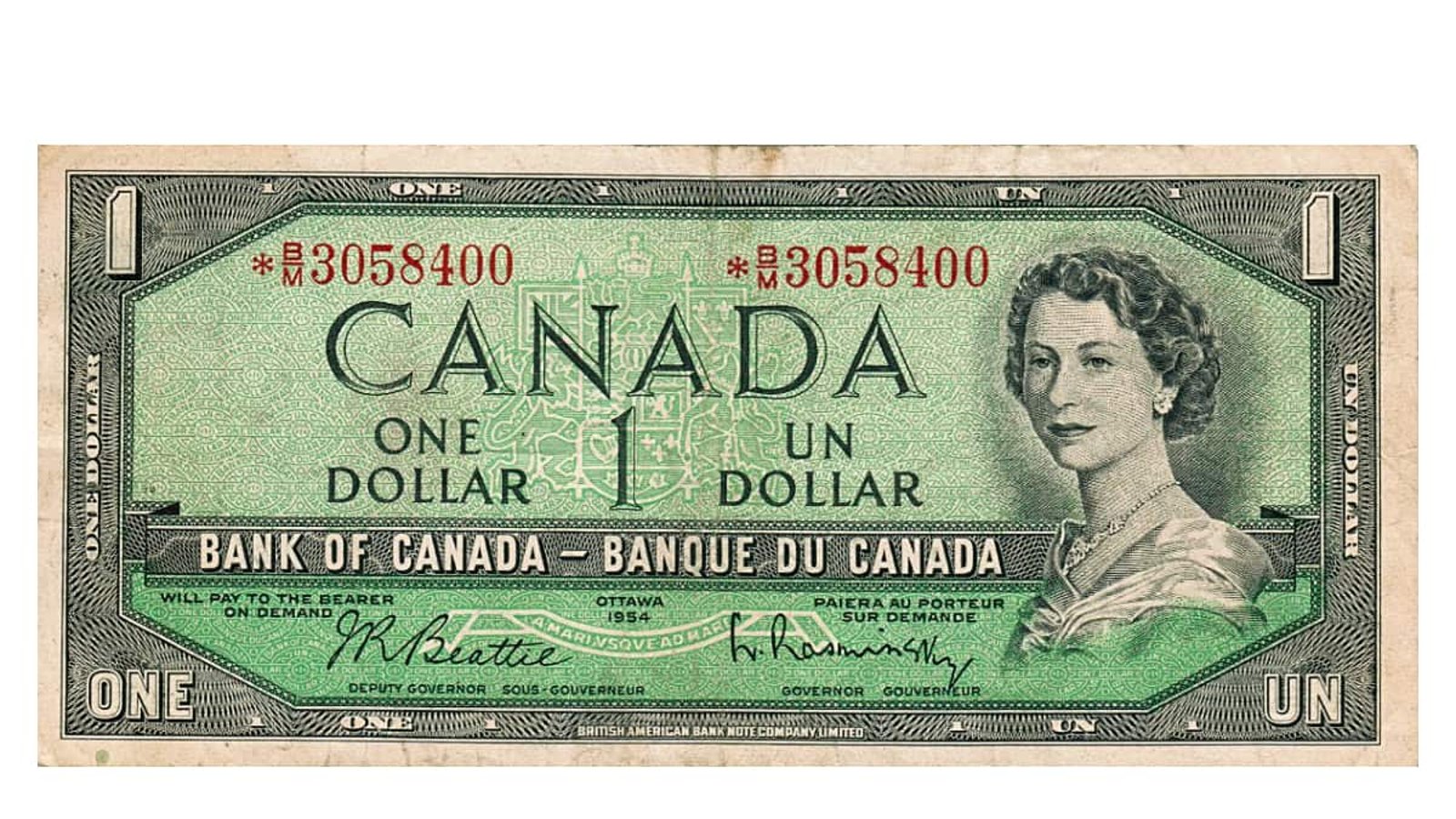 Un rare billet de 1 $ canadien vaut aujourd'hui plus de 7 000 $