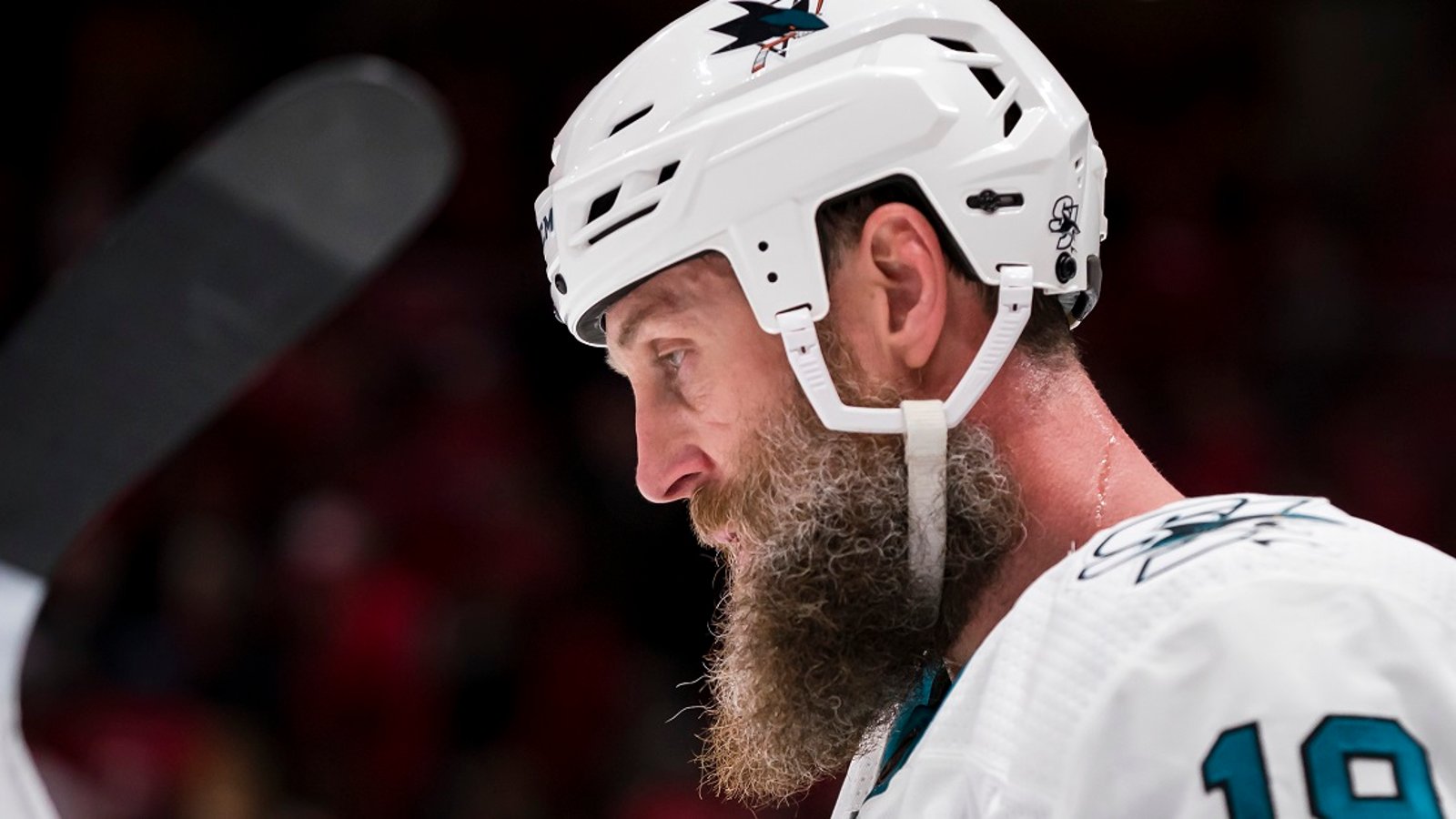 Joe Thornton spotted training with an NHL team.