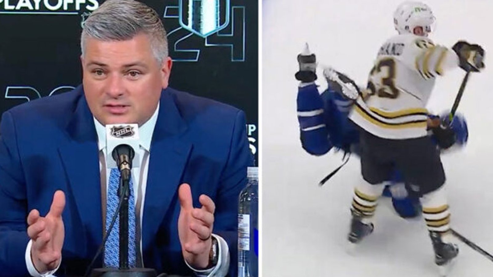 Leafs coach complains that Brad Marchand gets away with dirty plays unpenalized