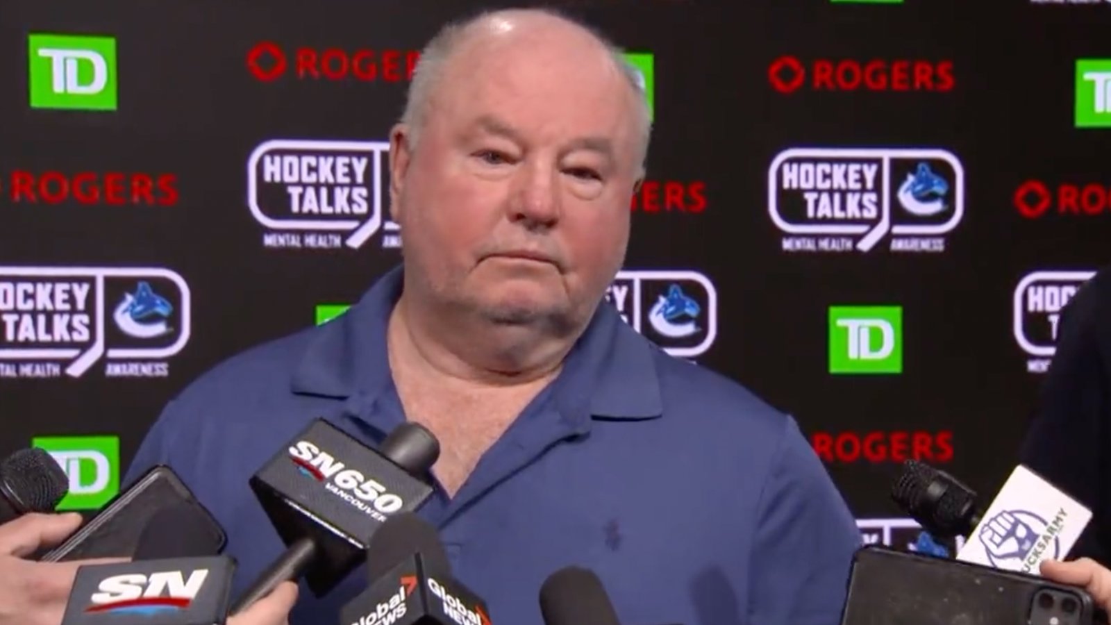 Bruce Boudreau gets emotional, can barely answer in what could be his last Canucks’ pregame presser