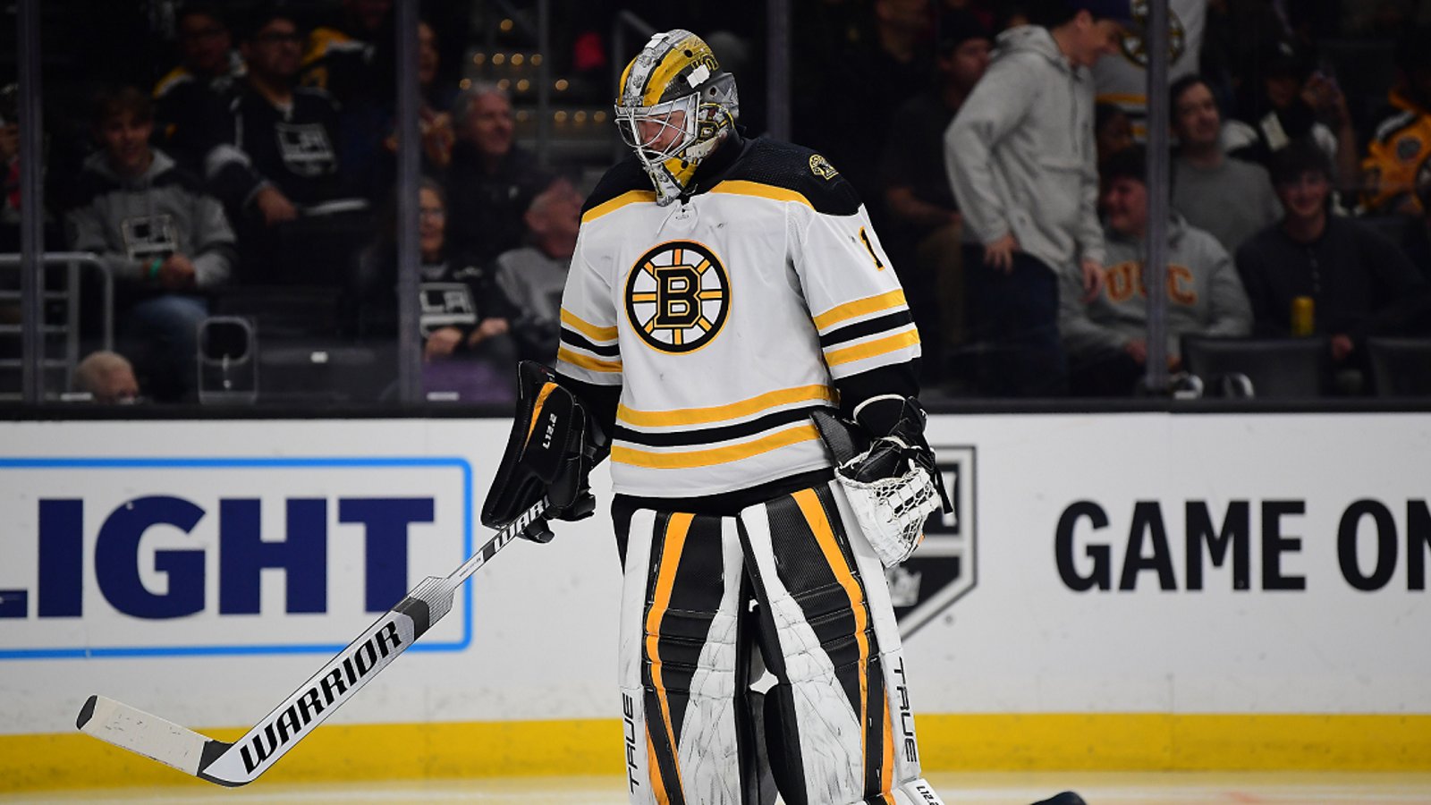 Bruins face goaltending controversy as playoffs approach.