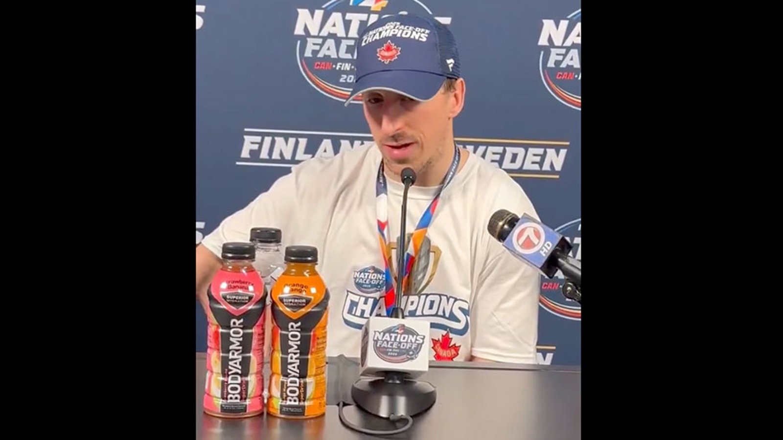 Marchand calls out the Tkachuk brothers for playing games with the media during 4 Nations