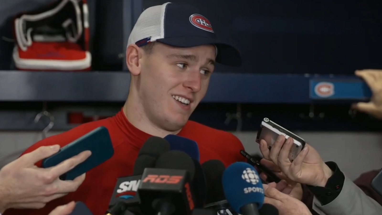 Jakub Dobes reacts to his first game at the Bell Centre.