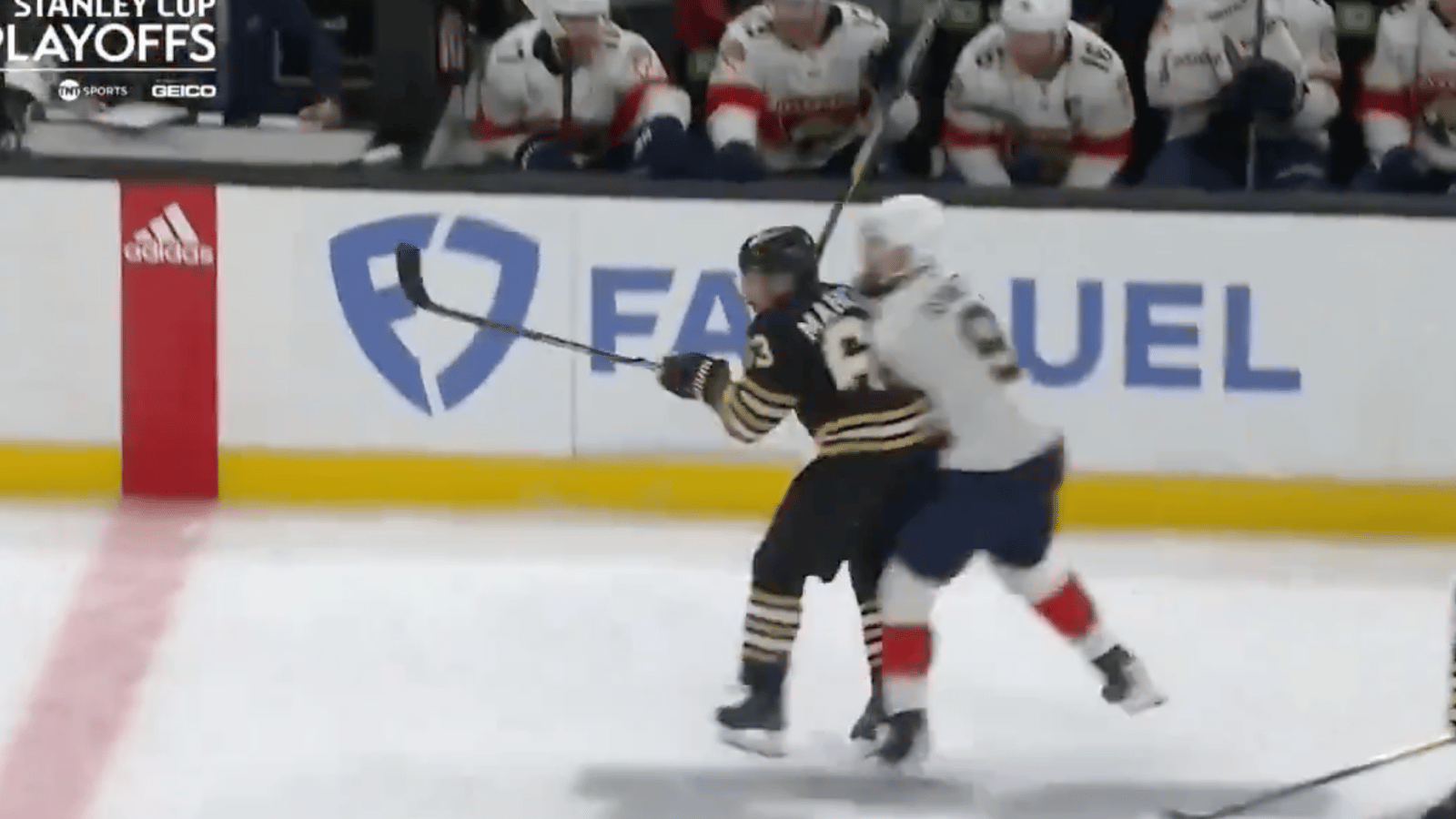 Sam Bennett fires back at his critics after injuring Brad Marchand