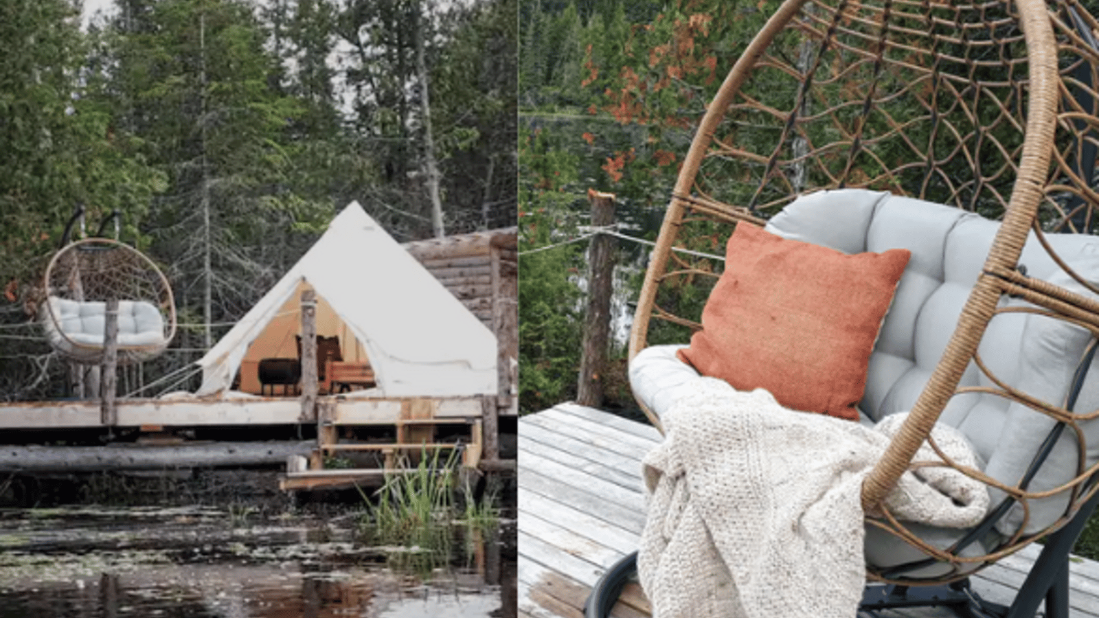 Ce petit chalet de camping avec un lac privé est l'endroit idéal pour vous évader cet été