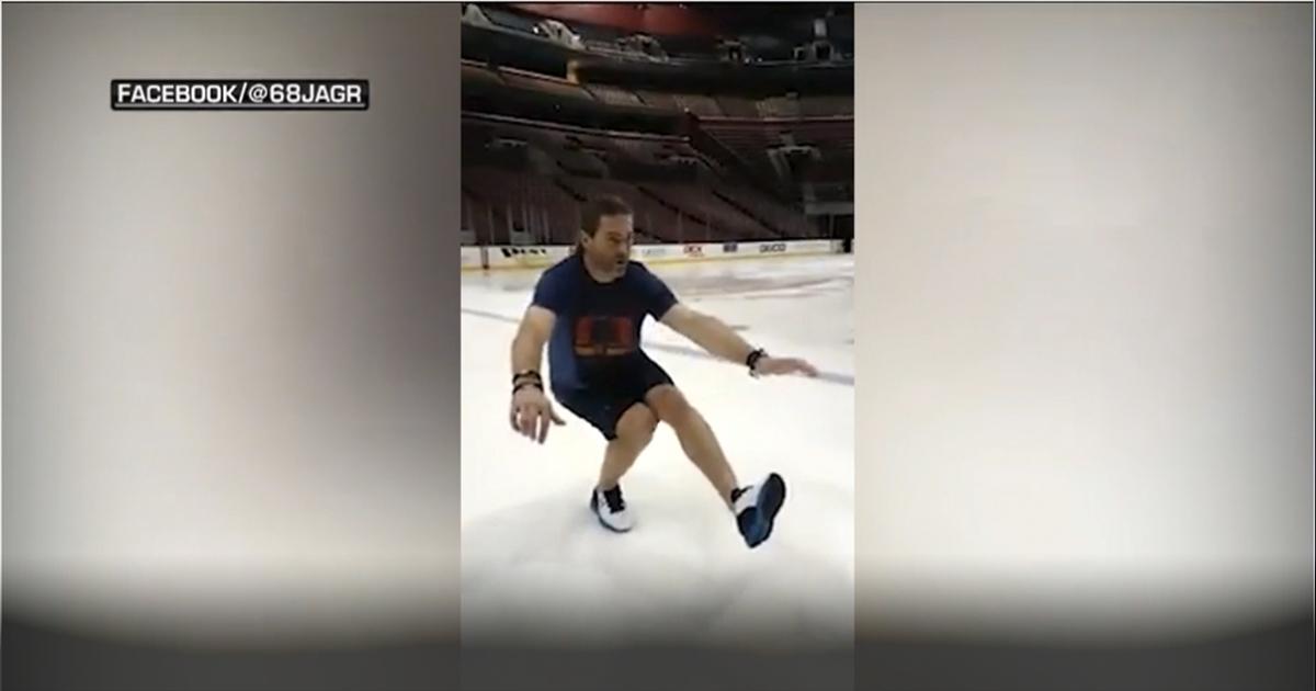 Jagr, 45yearsold, challenges fans to attempt his latest workout