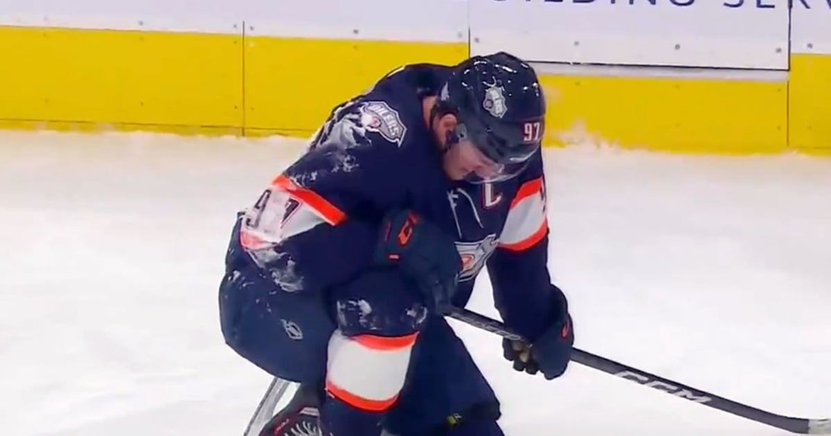 Edler rocks McDavid with a brutal knee on knee hit, all Hell breaks ...