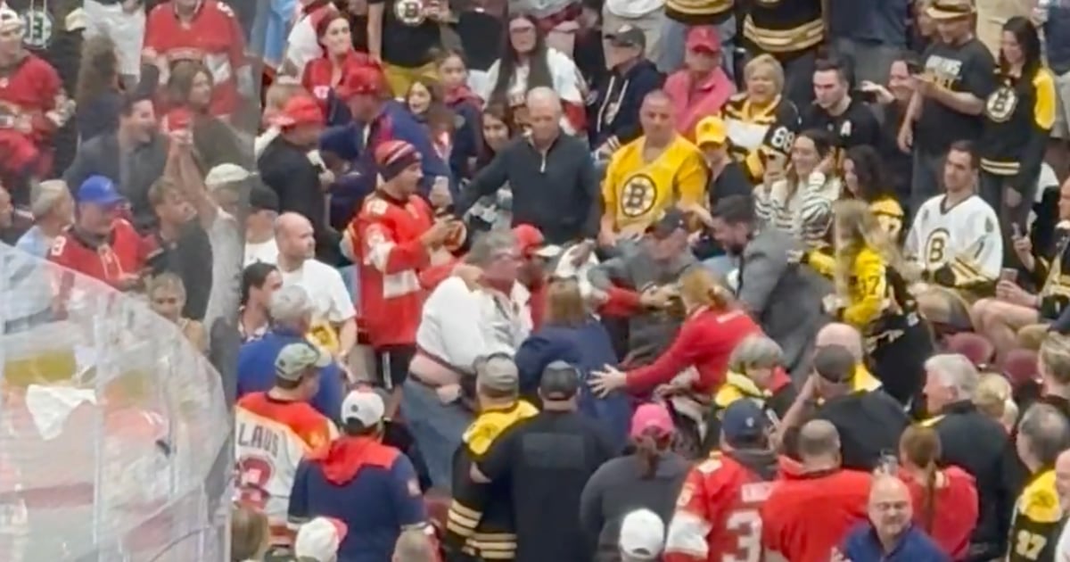 Brawl between Bruins and Panthers fans caught on video! - HockeyFeed