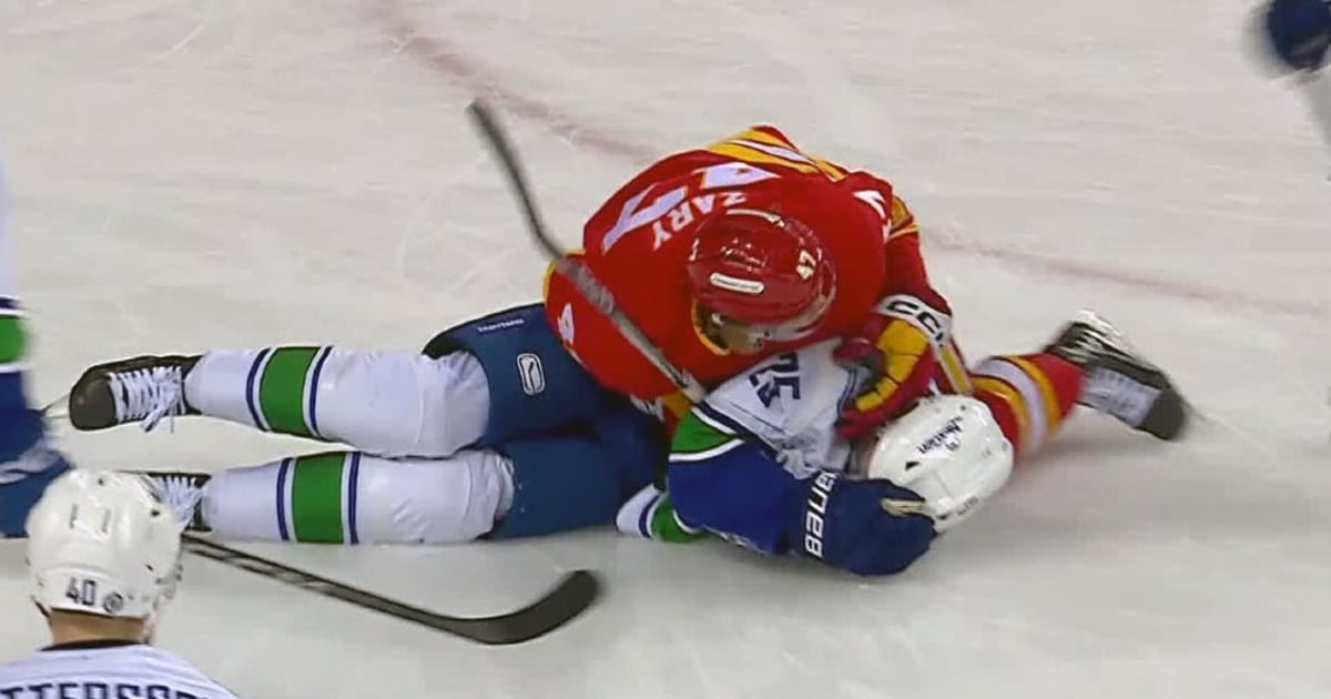 Connor Zary suspended by NHL Player Safety for elbowing Elias ...