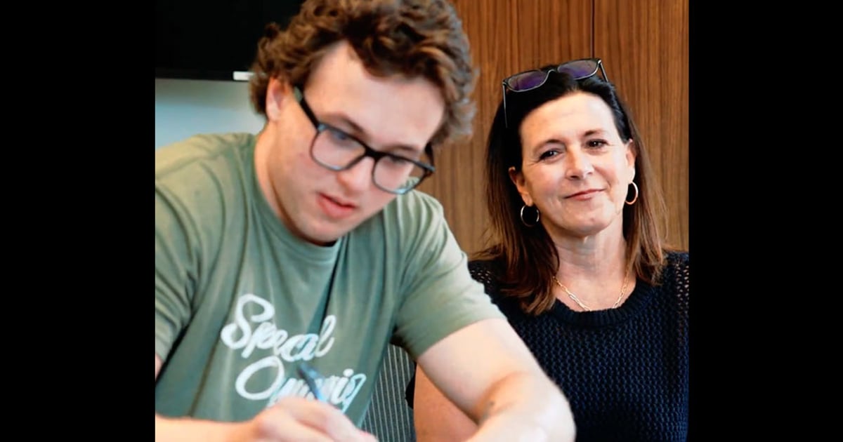 An emotional look at Brock Faber signing his new contract alongside his ...