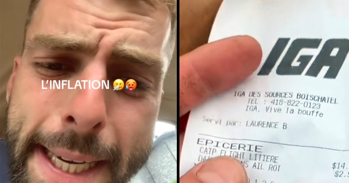 Un jeune Québécois n'en revient pas de sa facture après avoir acheté quelques items chez IGA
