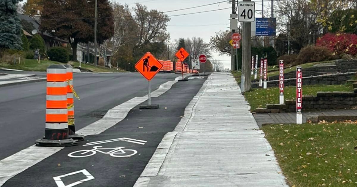 Une nouvelle piste cyclable de Québec devient la risée du web.