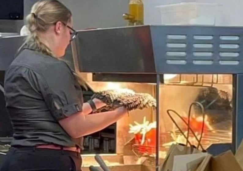 Une employée de McDonald's filmée alors qu'elle sèche une serpillère dans le réchaud à frites.