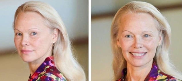 Pamela Anderson surnommée la «plus belle femme du monde» alors qu'elle apparaît sans maquillage.