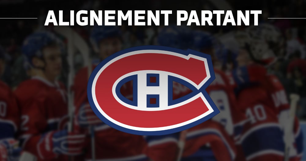 Voici l'alignement du Canadien ce soir face aux Rangers