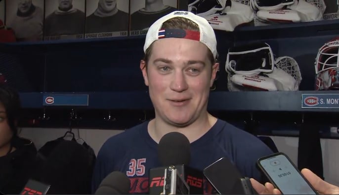 Samuel Montembeault a trippé sur l'ambiance du Centre Bell hier soir