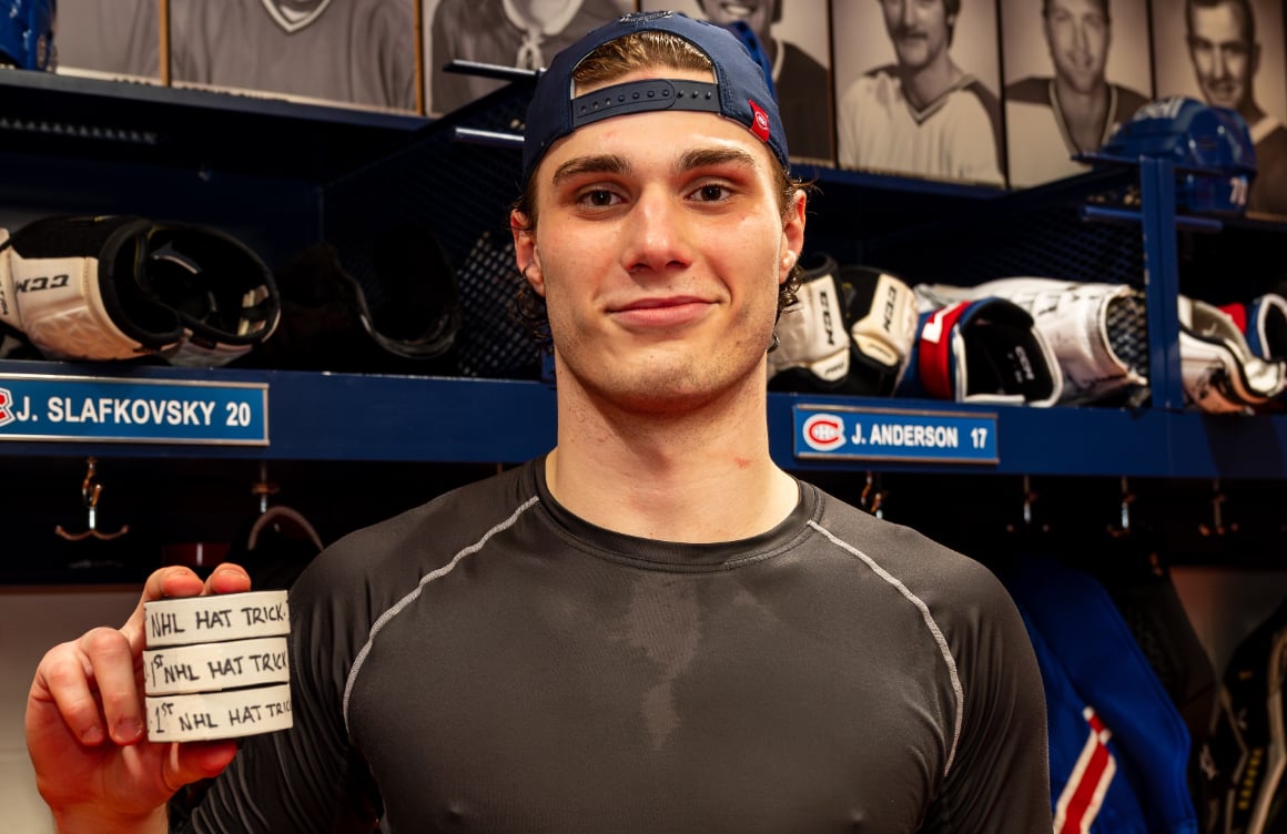 Juraj Slafkovsky fait une confidence vraiment surprenante après son tour du chapeau ce soir