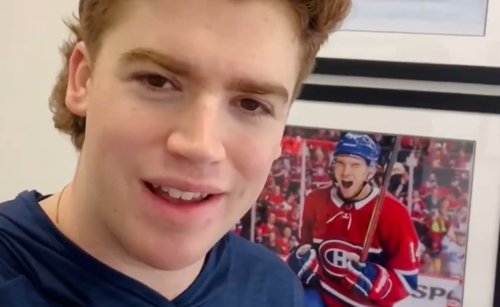 Les premières images de Jacob Fowler avec le Canadien