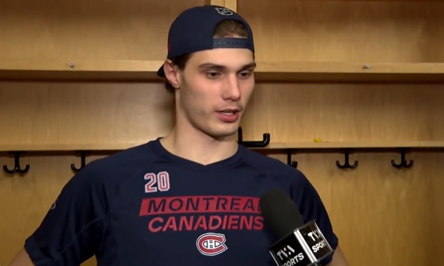 Juraj Slafkovsky avoue s'être fait ramasser par Kent Hughes cette semaine