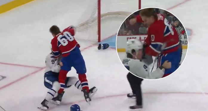 Florian Xhekaj jette les gants après quelques minutes de jeu