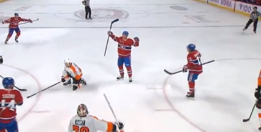 Mike Matheson marque à son premier match dans l'uniforme du Canadien