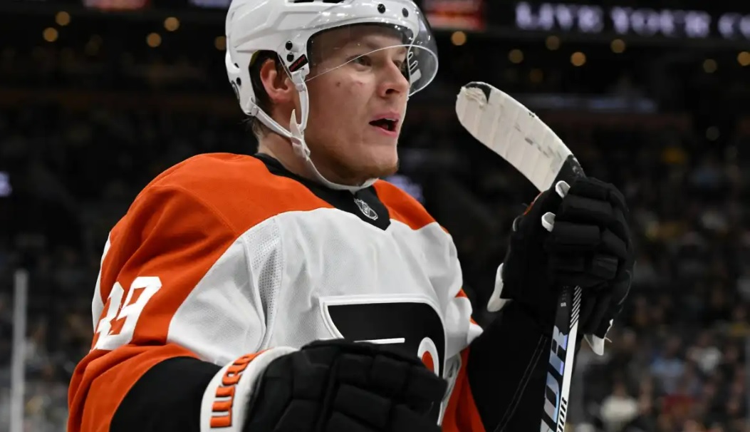 Matvei Michkov marque ses deux premiers buts en carrière dans la LNH