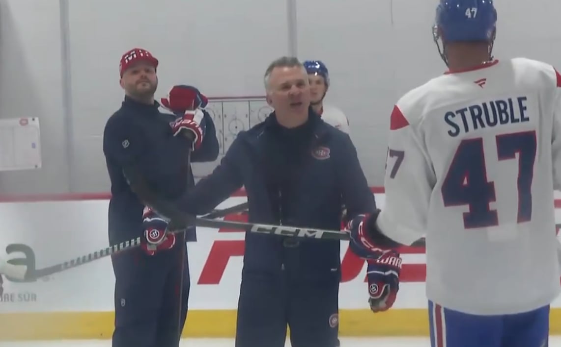 Martin St-Louis perd patience durant l'entraînement du CH