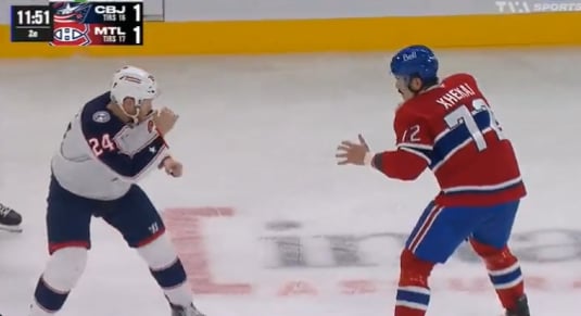 Arber Xhekaj et Mathieu Olivier jettent les gants et nous offrent un meilleur combat que Tyson-Paul