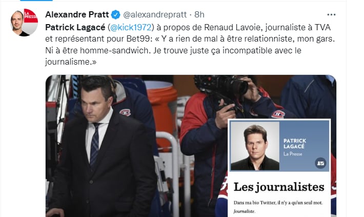 Patrick Lagacé ramasse solidement Renaud Lavoie!